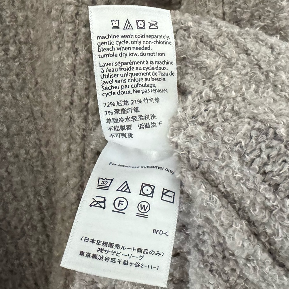 Barefoot Dreams CozyChic Lite Open Cardigan Sweater 3X Waffle Knit Gray Lounge - Picture 12 of 14